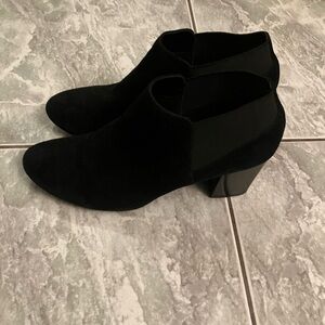 Vaneli Black Suede Ankle Booties